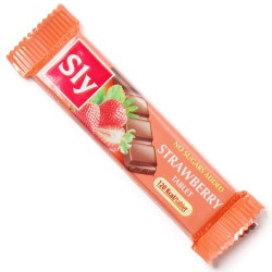 Chocolate Bar Strawberry No Sugar 25g Sly Nutritia