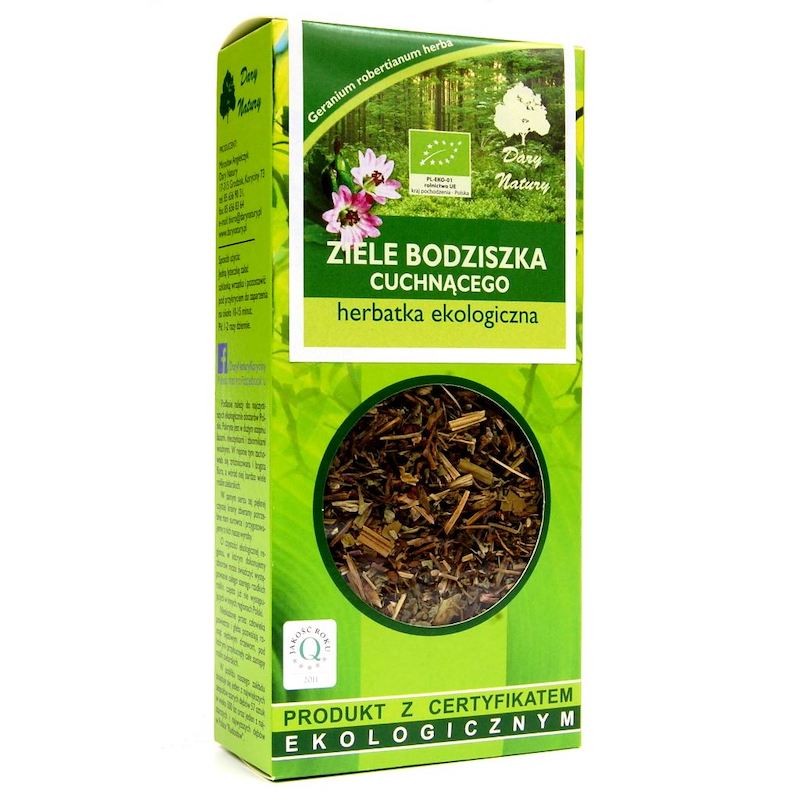 Herbatka Ziele Bodziszka Cuchnącego BIO 25g Dary Natury