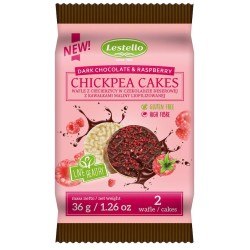 Gluten-Free Dark Chocolate Chickpea Wafers With Raspberries 34g Lestello