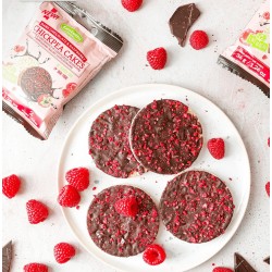 luten-Free Dark Chocolate Chickpea Wafers With Raspberries 34g Lestello