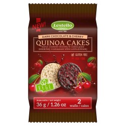 Quinoa Wafers in Dessert Chocolate with Cherry Gluten Free 36g Lestello