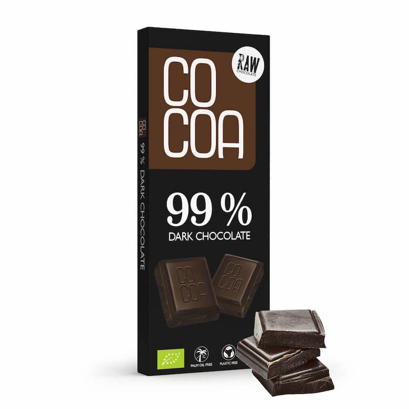 Organic Dark Chocolate 99% 40g Cocoa