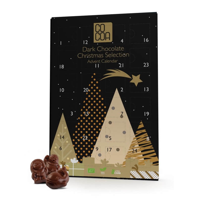 Organic Advent Calendar Dark Chocolate 70% 180g Cocoa