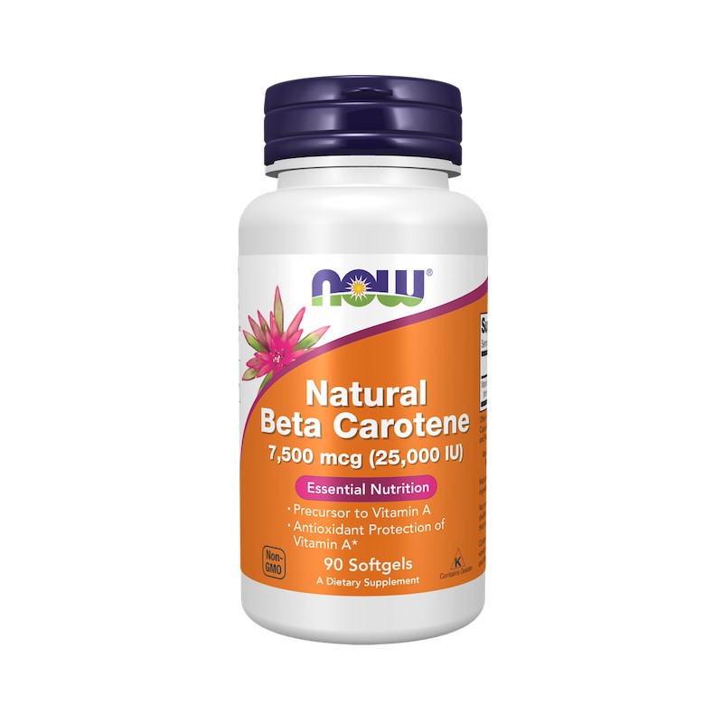 Beta Carotene Natural, 25000IU 90 softgels NOW Foods