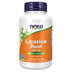 Licorice Root, 450mg 100 vcaps NOW Foods