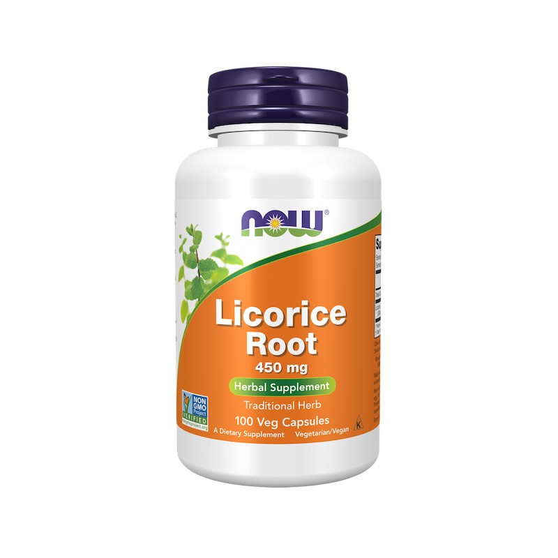 Licorice Root, 450mg 100 vcaps NOW Foods