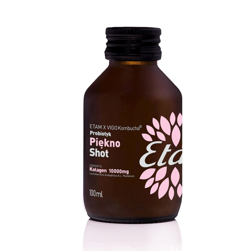 Shot Kombucha Probiotyk Piękno z Kolagenem Bezglutenowy 100ml Etam X Vigo