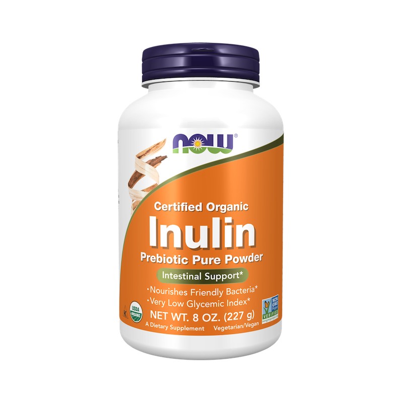 Inulin Prebiotic Pure Powder, Organic 227g NOW Foods