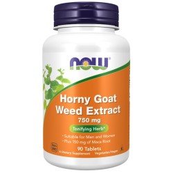 orny Goat Weed Extract, 750mg 90 tabl. NOW Foods