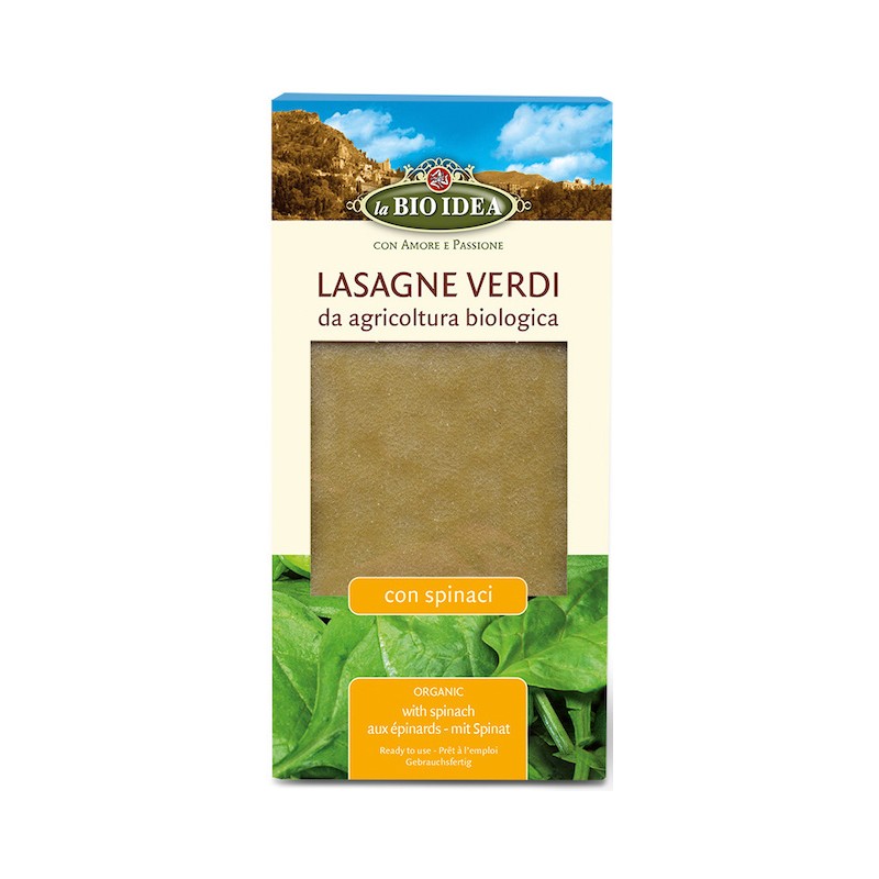 Organic Durum Wheat Lasagne With Spinach 250g La Bio Idea