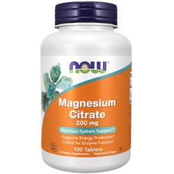 Magnesium Citrate, 200mg 250 tablets NOW Foods