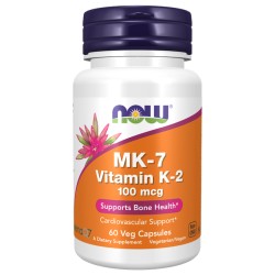 MK-7 Vitamin K-2, 100mcg 60 vcaps NOW Foods