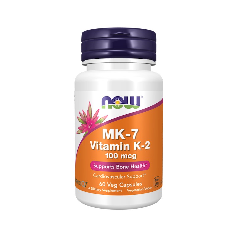 MK-7 Vitamin K-2, 100mcg 60 vcaps NOW Foods