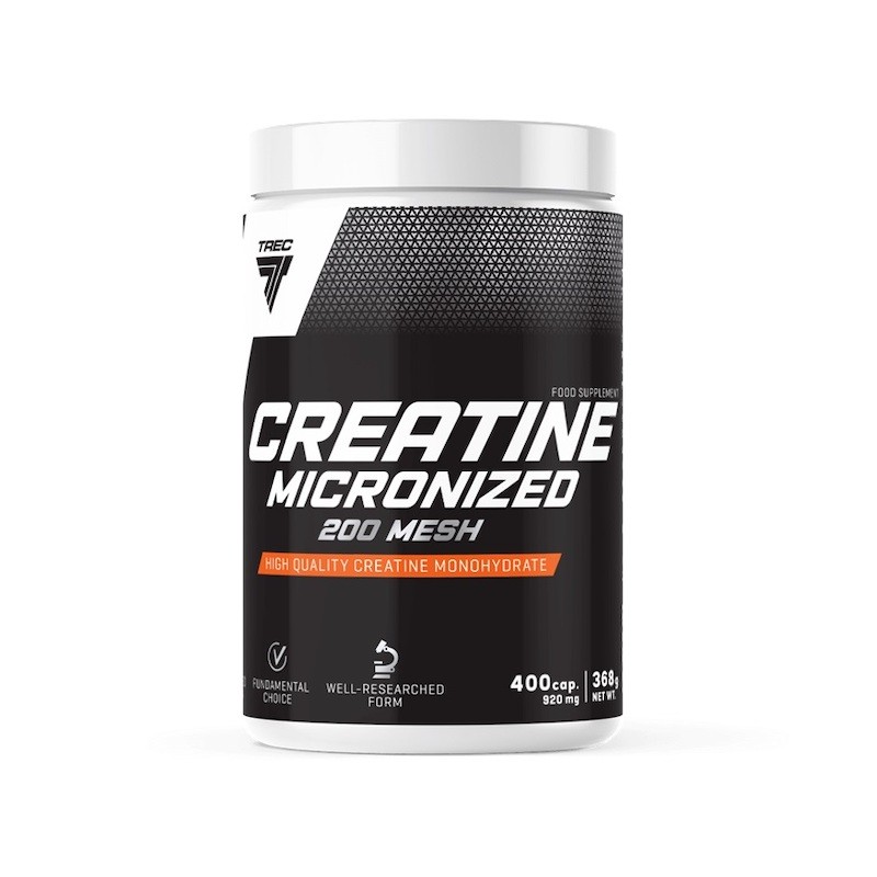 Creatine Micronized 200 Mesh 400 caps Trec Nutrition