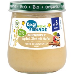 Organic Mousse Apple, Oat & Cinnamon From 8 Month No Sugar 120g Freche Freunde