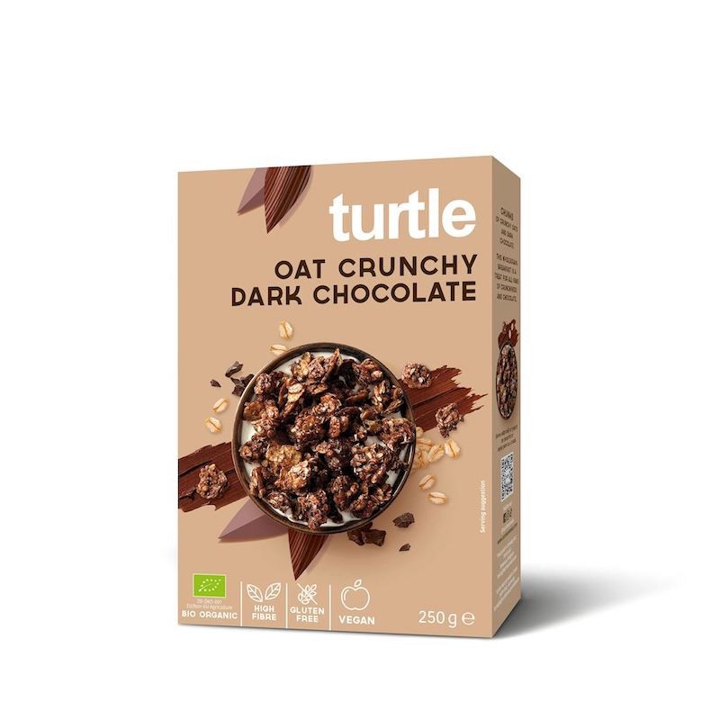 Organic Gluten-Free Oat Crunchy Dark Chocolate 250g Turtle