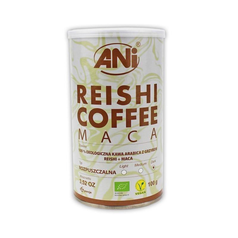 Organic Arabica Instant Coffee With REISHI + MACA 100g Ani