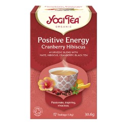 Herbatka Pozytywna Energia Żurawina - Hibiskus Positive Energy Cranberry Hibiscus BIO (17 x 1,8 g) 30,6g Yogi Tea