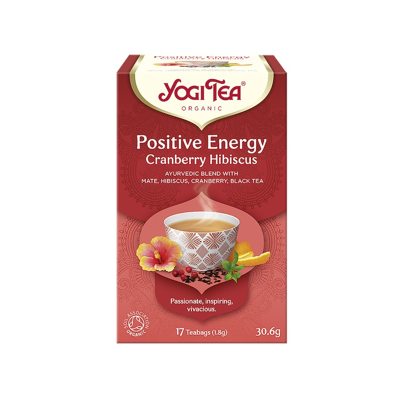 Herbatka Pozytywna Energia Żurawina - Hibiskus Positive Energy Cranberry Hibiscus BIO (17 x 1,8 g) 30,6g Yogi Tea