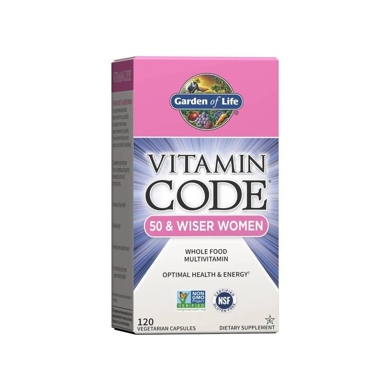 Vitamin Code 50 & Wiser Women 120 vcaps Garden of Life