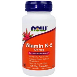 Vitamin K-2 100mcg 100 vcaps NOW Foods