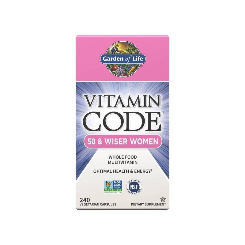 Vitamin Code 50 & Wiser Women 240 vcaps Garden of Life