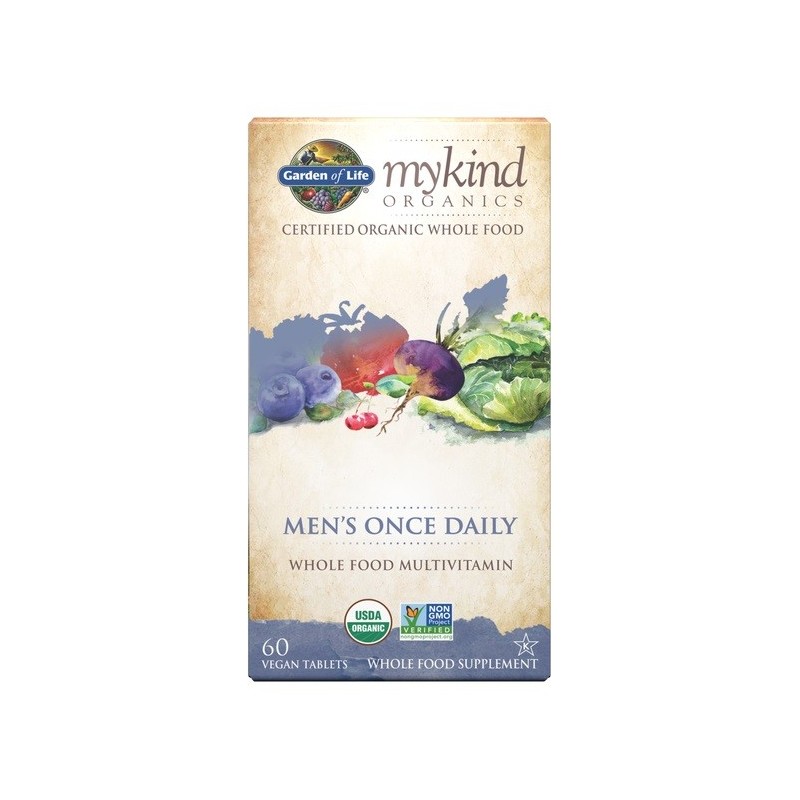 Mykind Men's Once Daily 60 vegan tablets Garden of Life