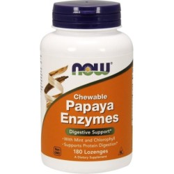 Papaya Enzyme Chewable 180 lozenges NOW Foods