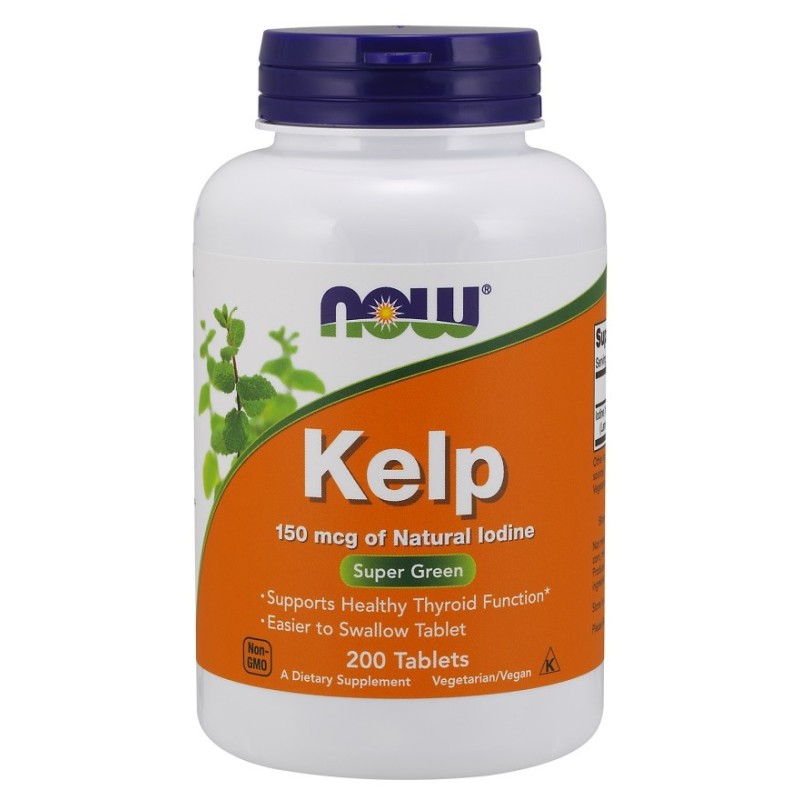 Kelp 150mcg 200 tabletek NOW Foods