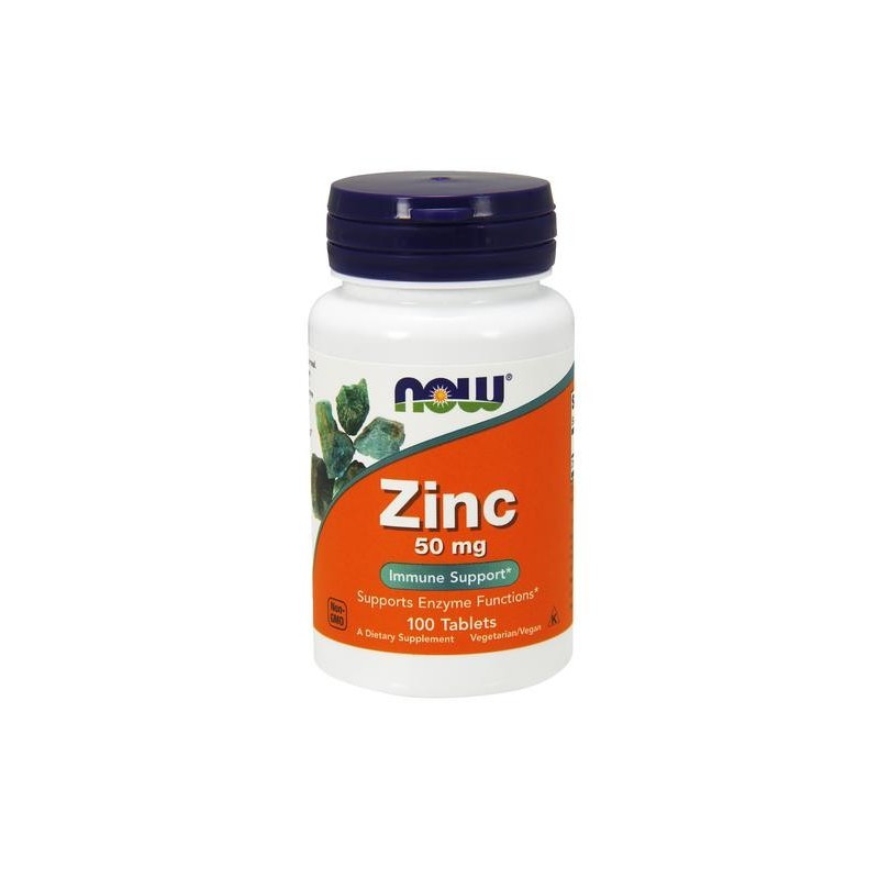 Zinc 50mg 100 tablets NOW Foods