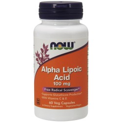 Alpha Lipoic Acid with Vitamins C & E 100mg 60 vcaps NOW Foods