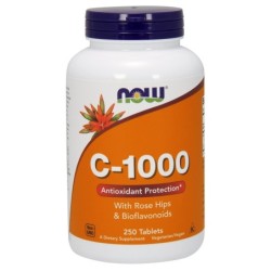 Vitamin C-1000 with Rose Hips & Bioflavonoids 250 tablets NOW Foods