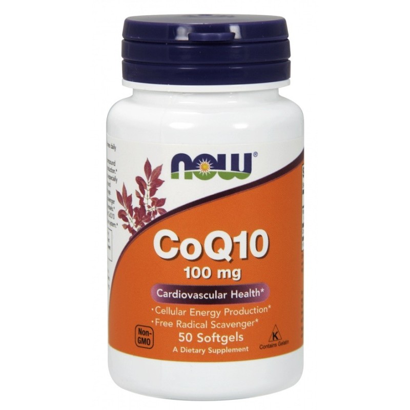 CoQ10, 100mg 50 softgels NOW Foods