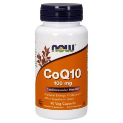 CoQ10 with Hawthorn Berry 100mg 90 vcaps NOW Foods