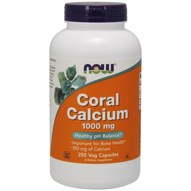 Coral Calcium 1000mg 250 vcaps NOW Foods