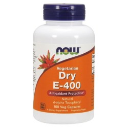 Vitamin E-400 Dry Vegetarian 100 vcaps NOW Foods