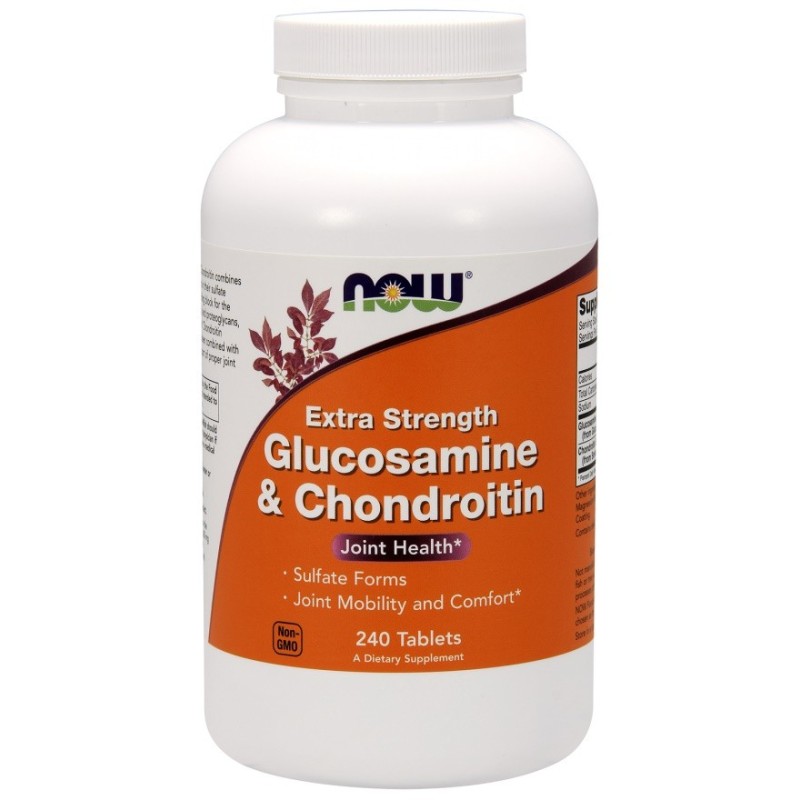 Glucosamine & Chondroitin Extra Strength 240 tablets NOW Foods