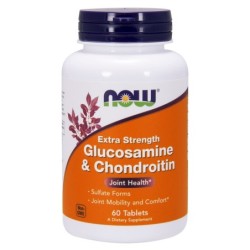 Glucosamine & Chondroitin Extra Strength 60 tablets NOW Foods