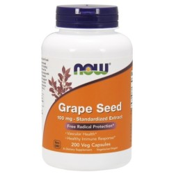 Grape Seed Standardized Extract 100mg 200 vcaps NOW Foods