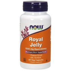 Royal Jelly 1500mg Equivalency 60 vcaps NOW Foods