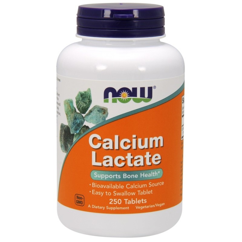 Calcium Lactate 250 tablets NOW Foods