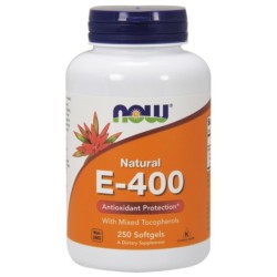 Vitamin E-400 Natural (Mixed Tocopherols) 250 softgels NOW Foods