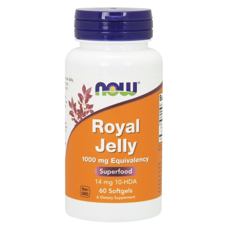 Royal Jelly 1000mg Equivalency 60 softgels NOW Foods