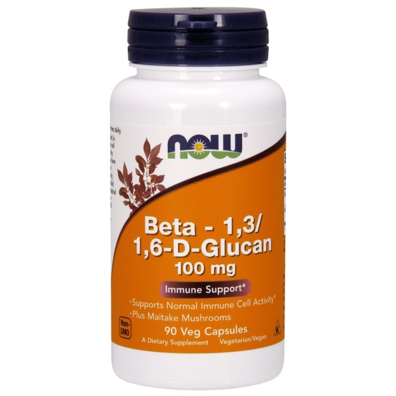 Beta - 1,3/1,6-D-Glucan 100mg 90 vcaps NOW Foods