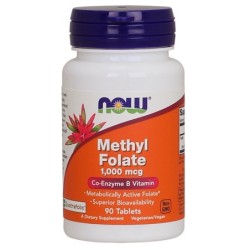 Folan metylowy 1000mcg 90 tabletek NOW Foods