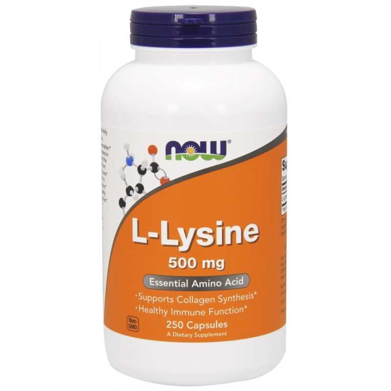 L-Lysine 500mg 250 vcaps NOW Foods