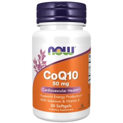 CoQ10 with Selenium & Vitamin E 50mg 50 softgels NOW Foods