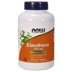 Eleuthero 500mg 250 vcaps NOW Foods