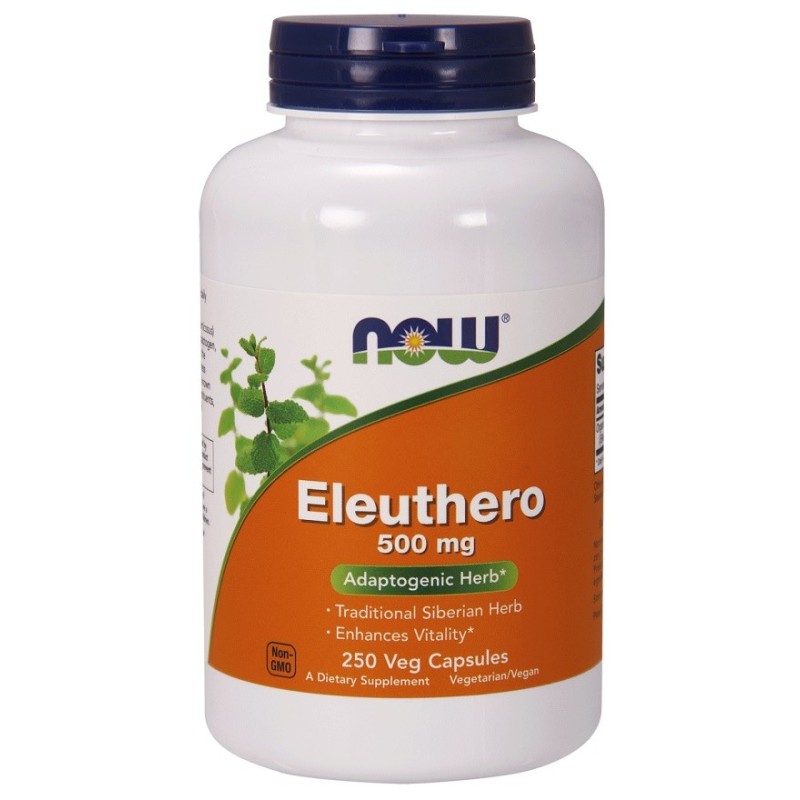 Eleuthero 500mg 250 vcaps NOW Foods