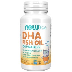 DHA Kids Fish Oil Chewables 100mg 60 softgels NOW Foods